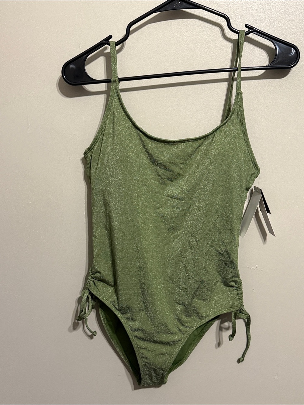 Salt + Cove Olive Green Shimmer One-Piece Swimsuit